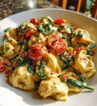 creamy spinach tomato tortellini