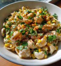 creamy street corn pasta salad