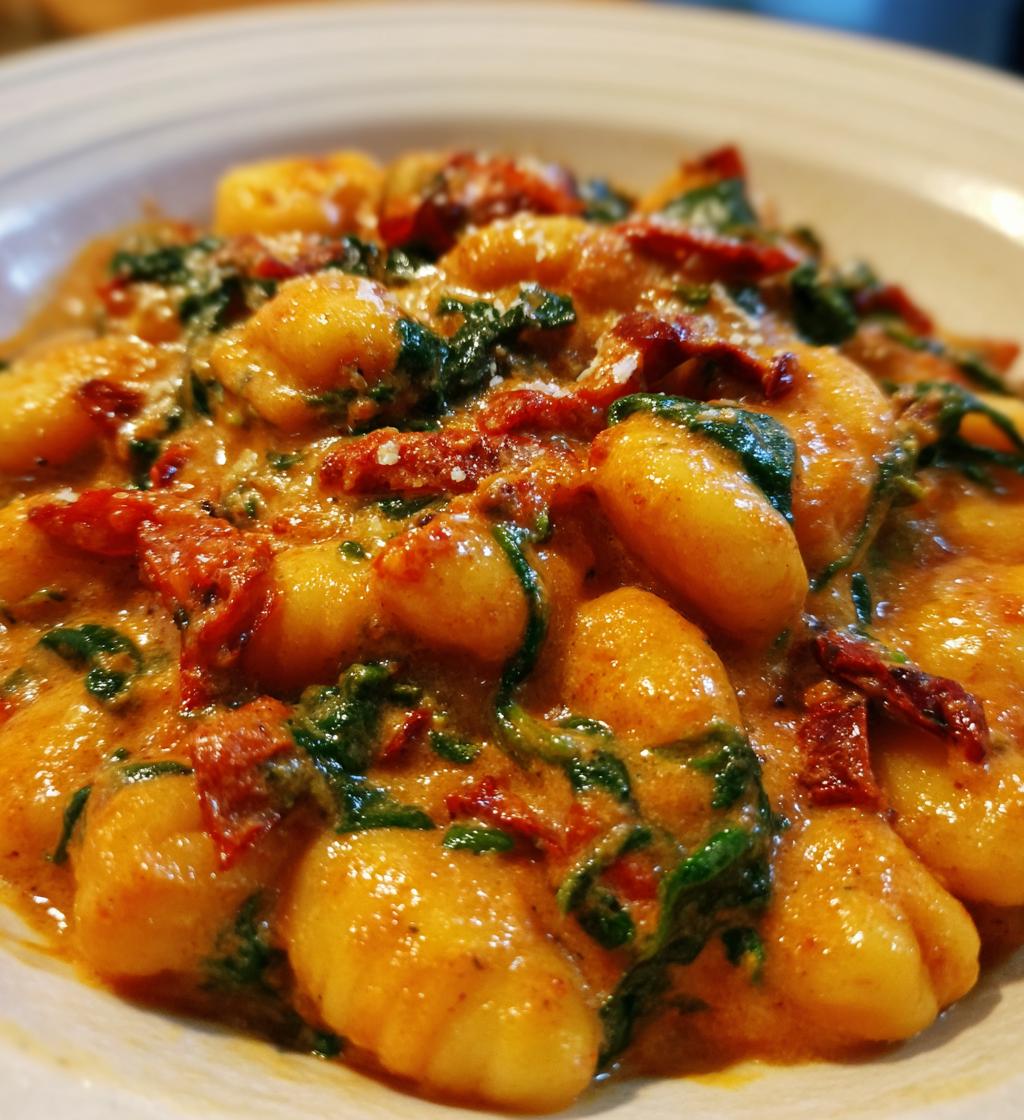 creamy tuscan marry me gnocchi - detail 1
