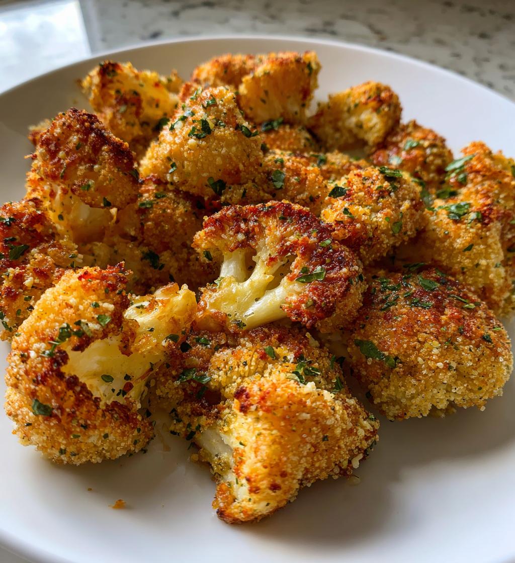 crispy baked cauliflower bites with garlic sauce - detail 1