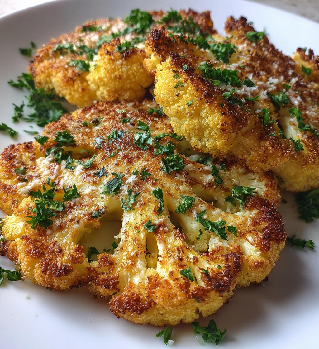 crispy baked cauliflower steaks - detail 1