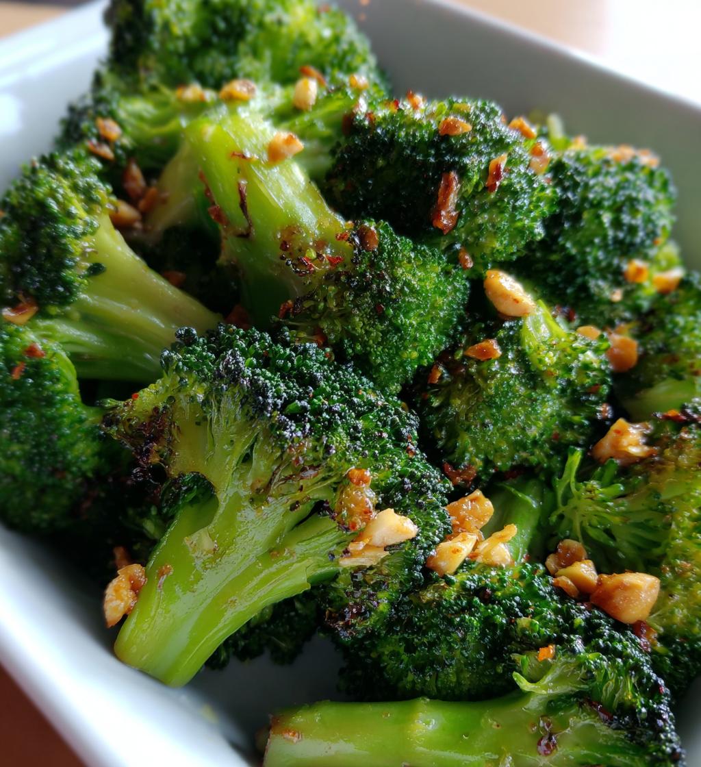 crispy garlic air fryer broccoli