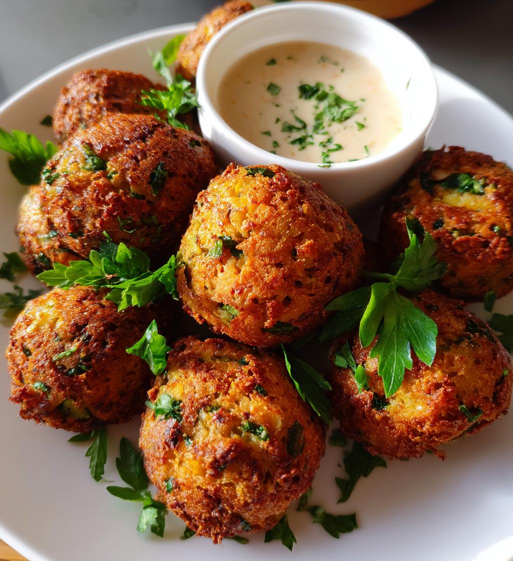 crispy homemade falafel - detail 1