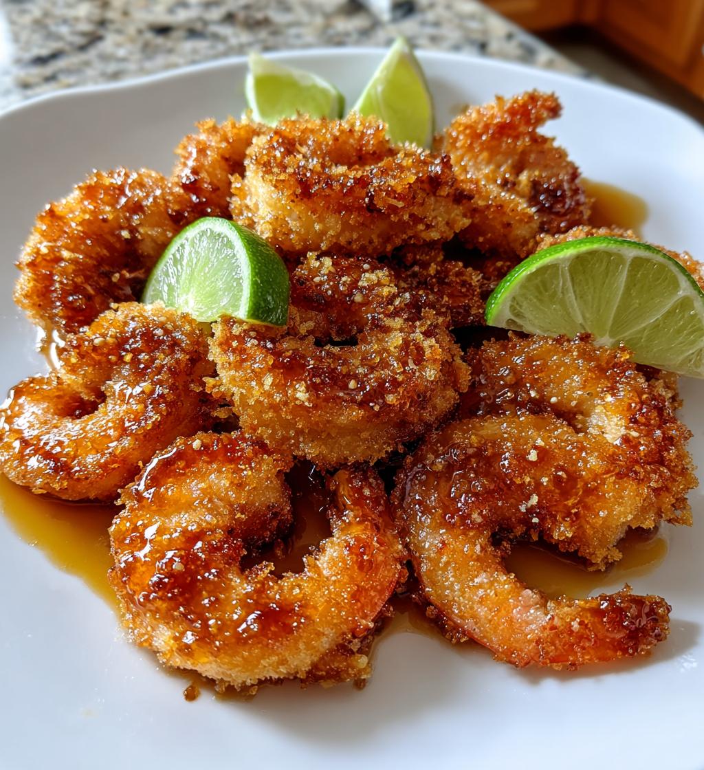 crispy hot honey fried shrimp sweet spicy and irresistible