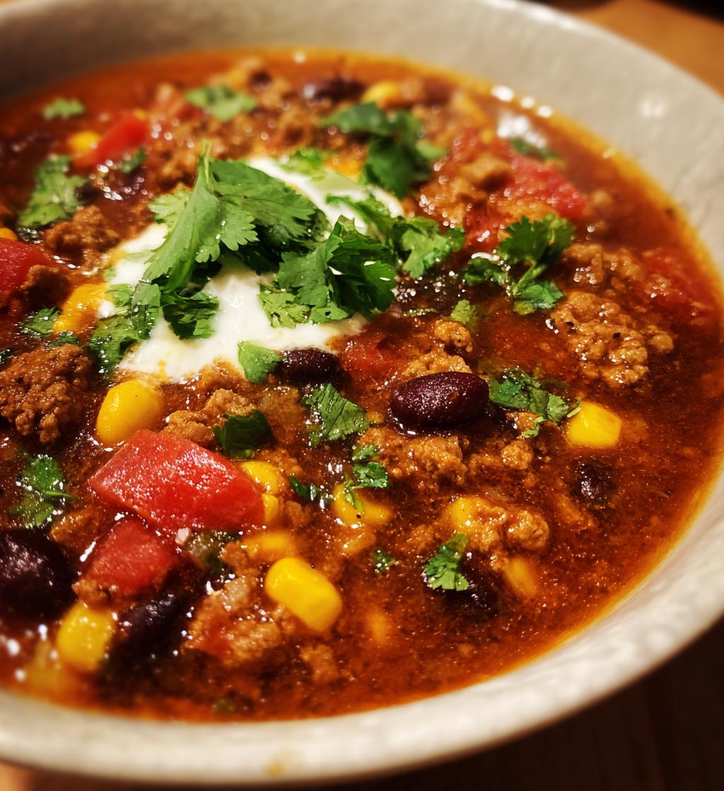 crock pot taco soup - detail 1