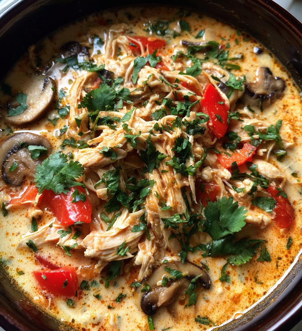 crockpot thai coconut chicken soup