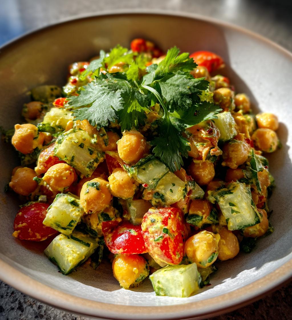 curried chickpea salad - detail 1