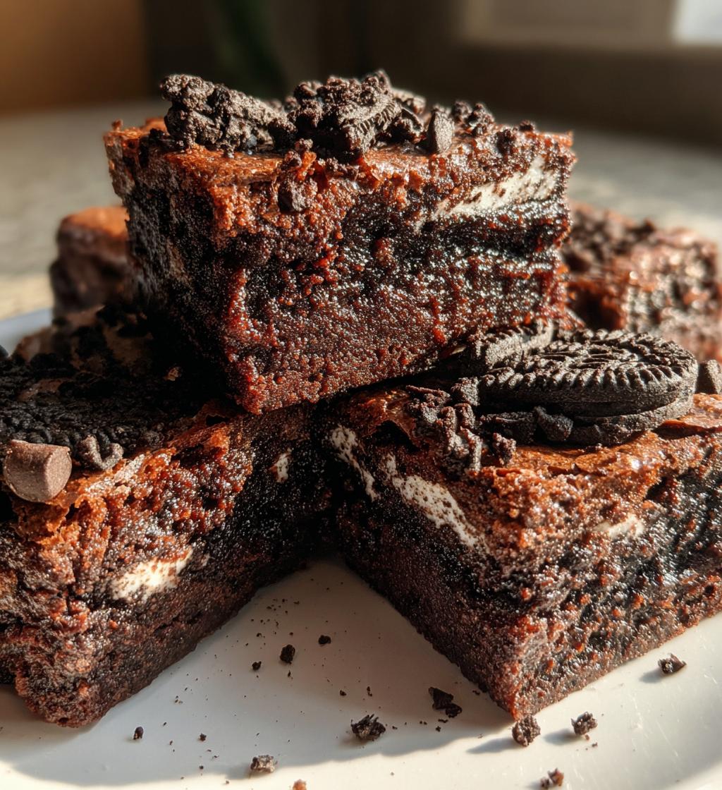 decadent oreo brownies - detail 1