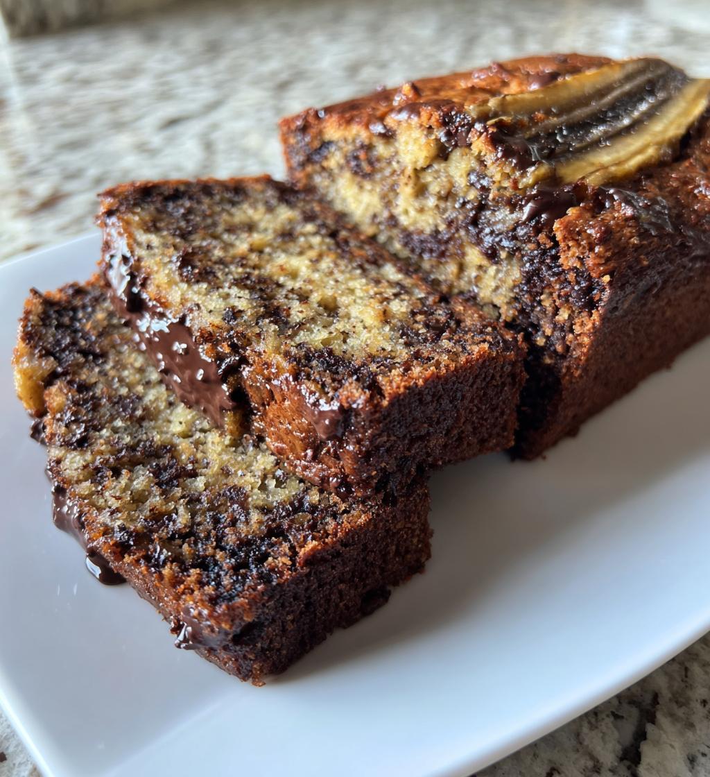 double chocolate banana bread - detail 1
