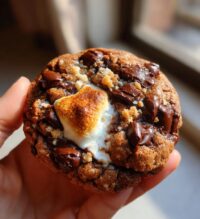 double chocolate smores cookies