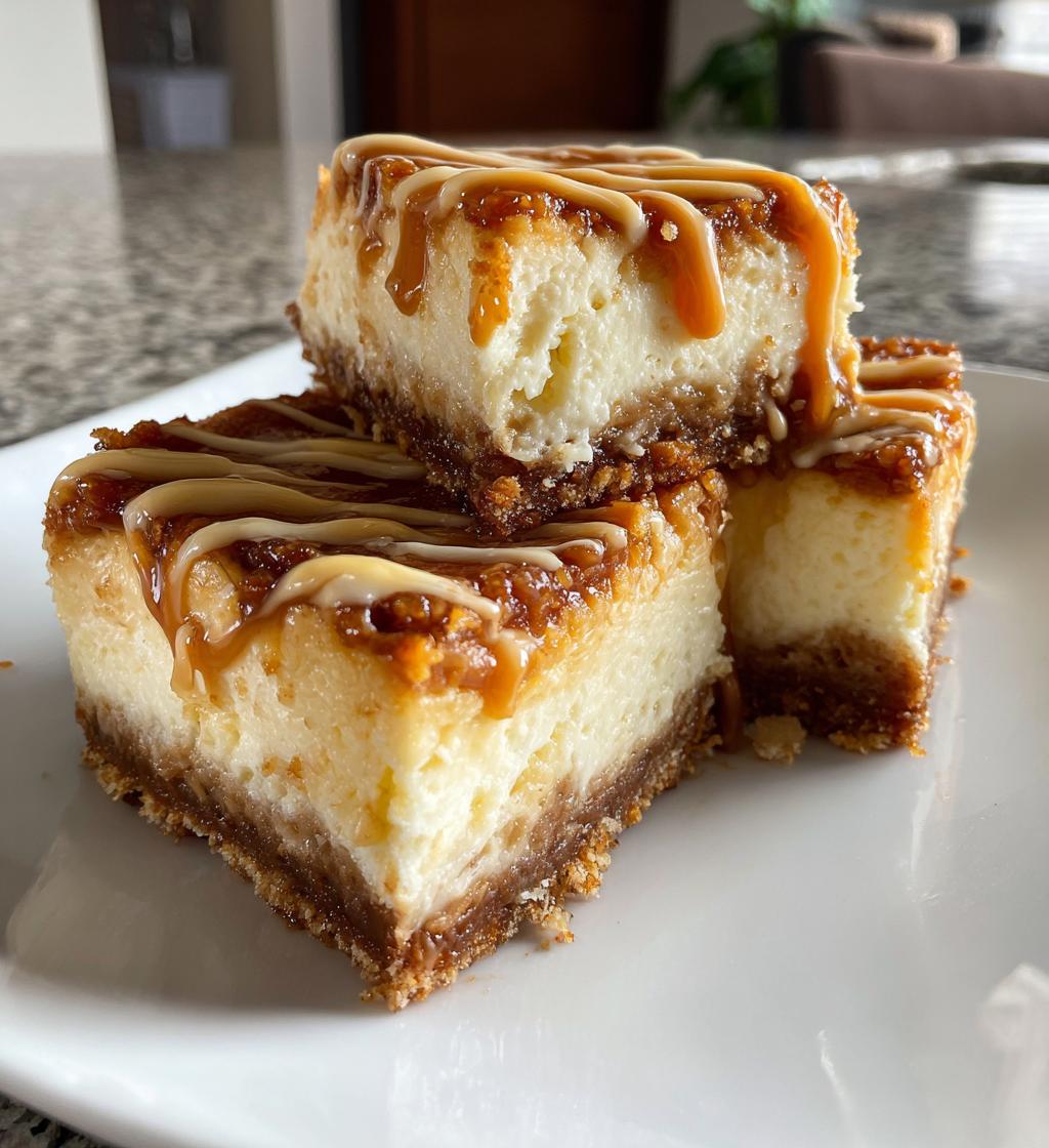 dulce de leche cheesecake bars - detail 1