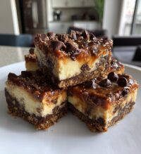dulce de leche chocolate cheesecake bars