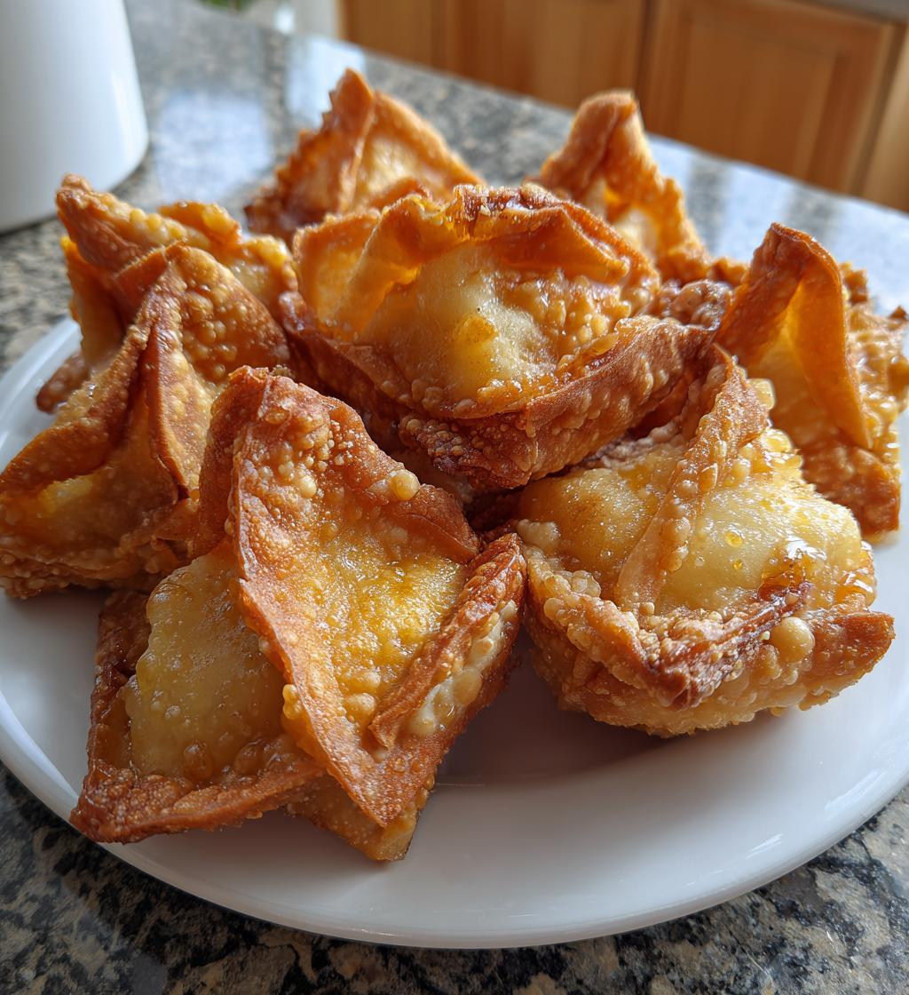 easy air fryer caramel apple wontons - detail 1