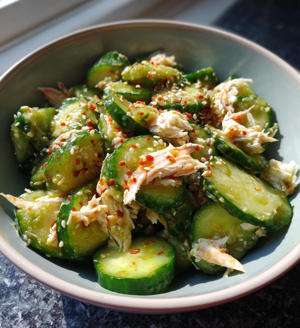 easy california roll cucumber salad - detail 1