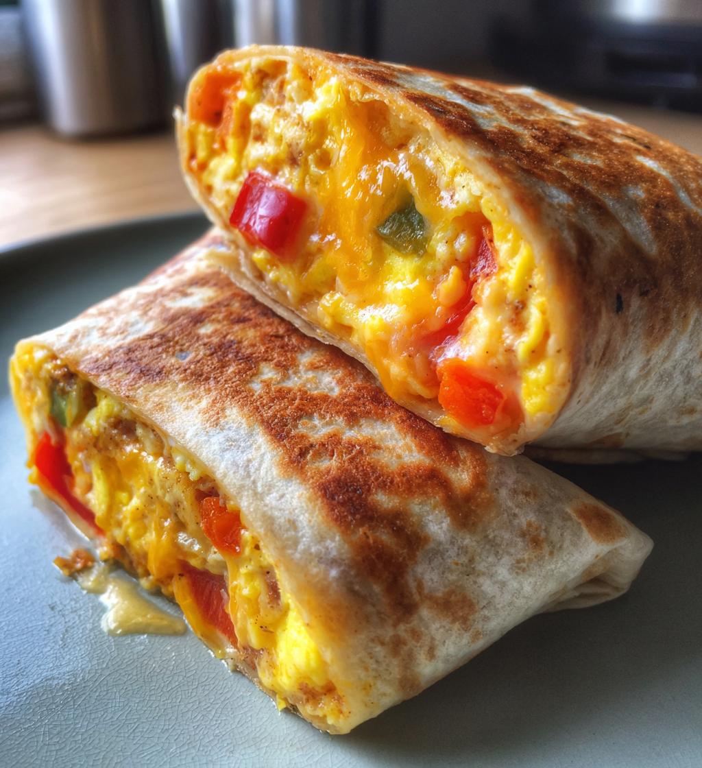 freezer breakfast burritos - detail 1