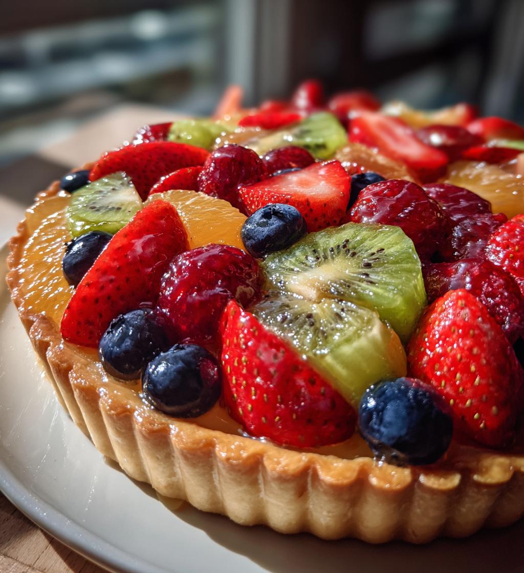 french fresh fruit tart - detail 1