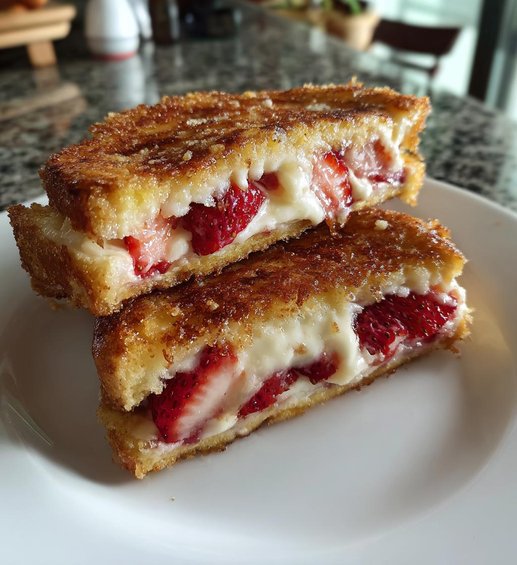 fried strawberry cheesecake sandwiches