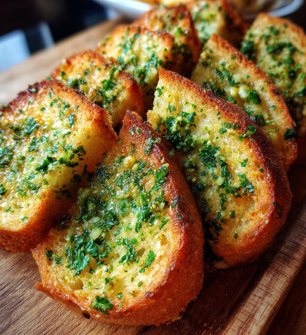 garlic bread with sliced bread