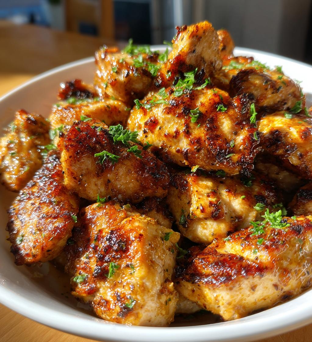 garlic butter chicken bites - detail 1