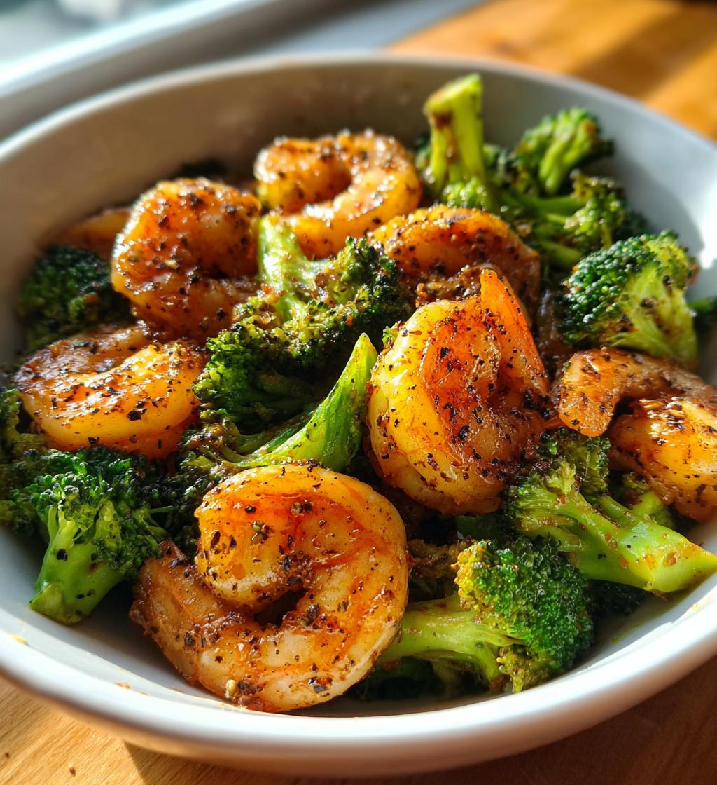 garlic butter shrimp and broccoli
