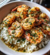 garlic butter shrimp and rice