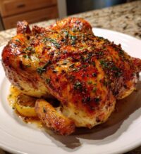 garlic herb butter roast chicken