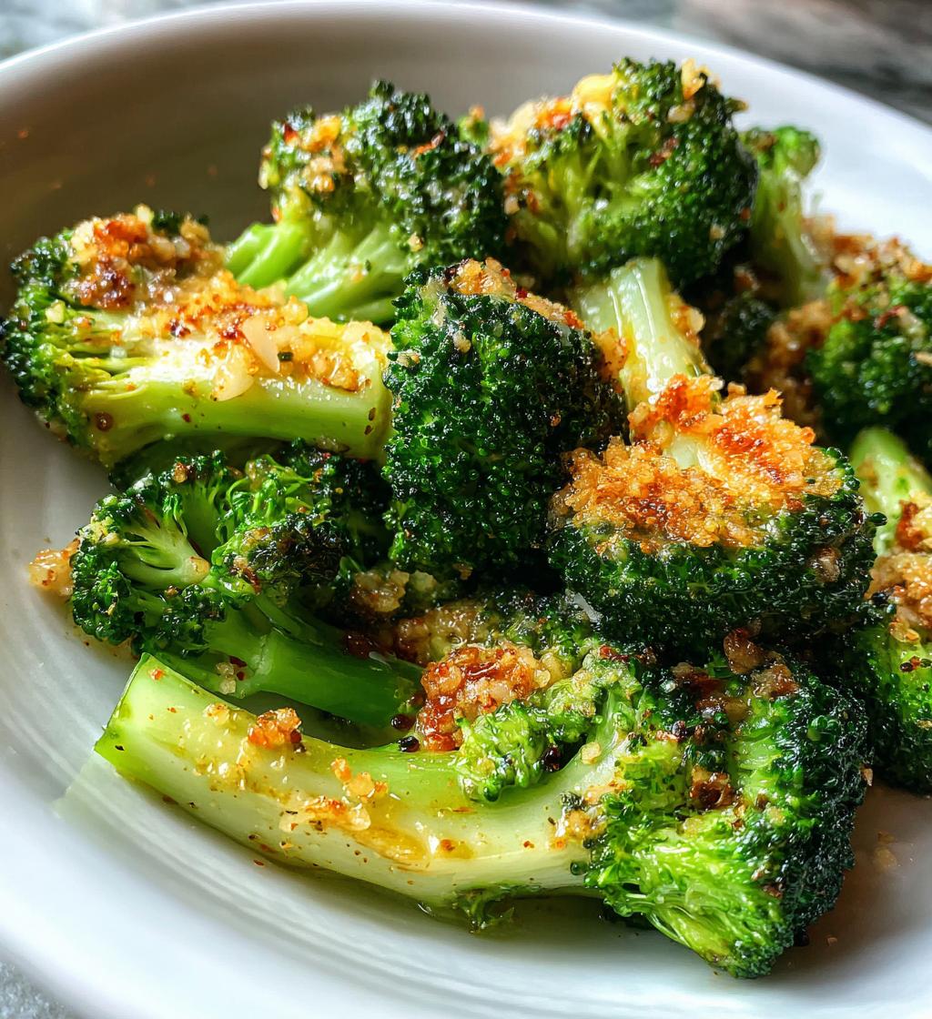 garlic parmesan broccoli - detail 1