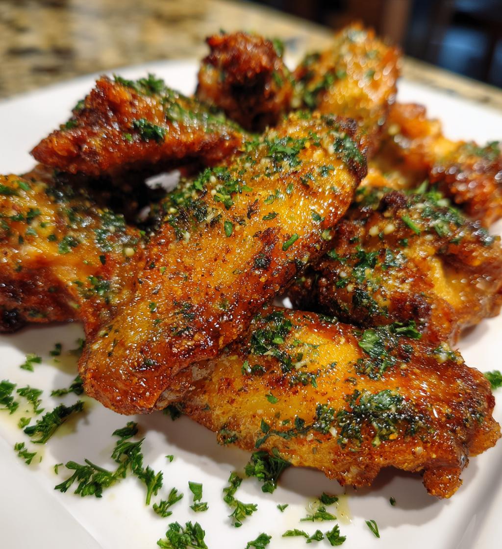 garlic parmesan wings - detail 1