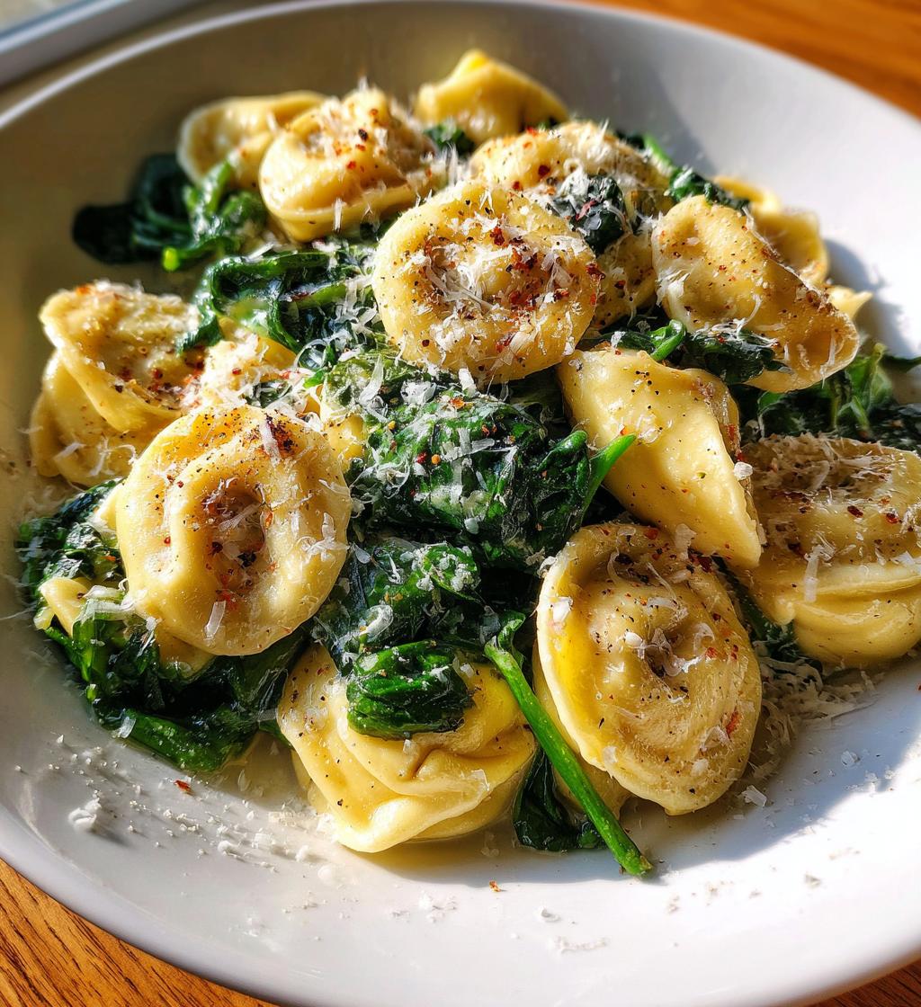 garlic spinach tortellini