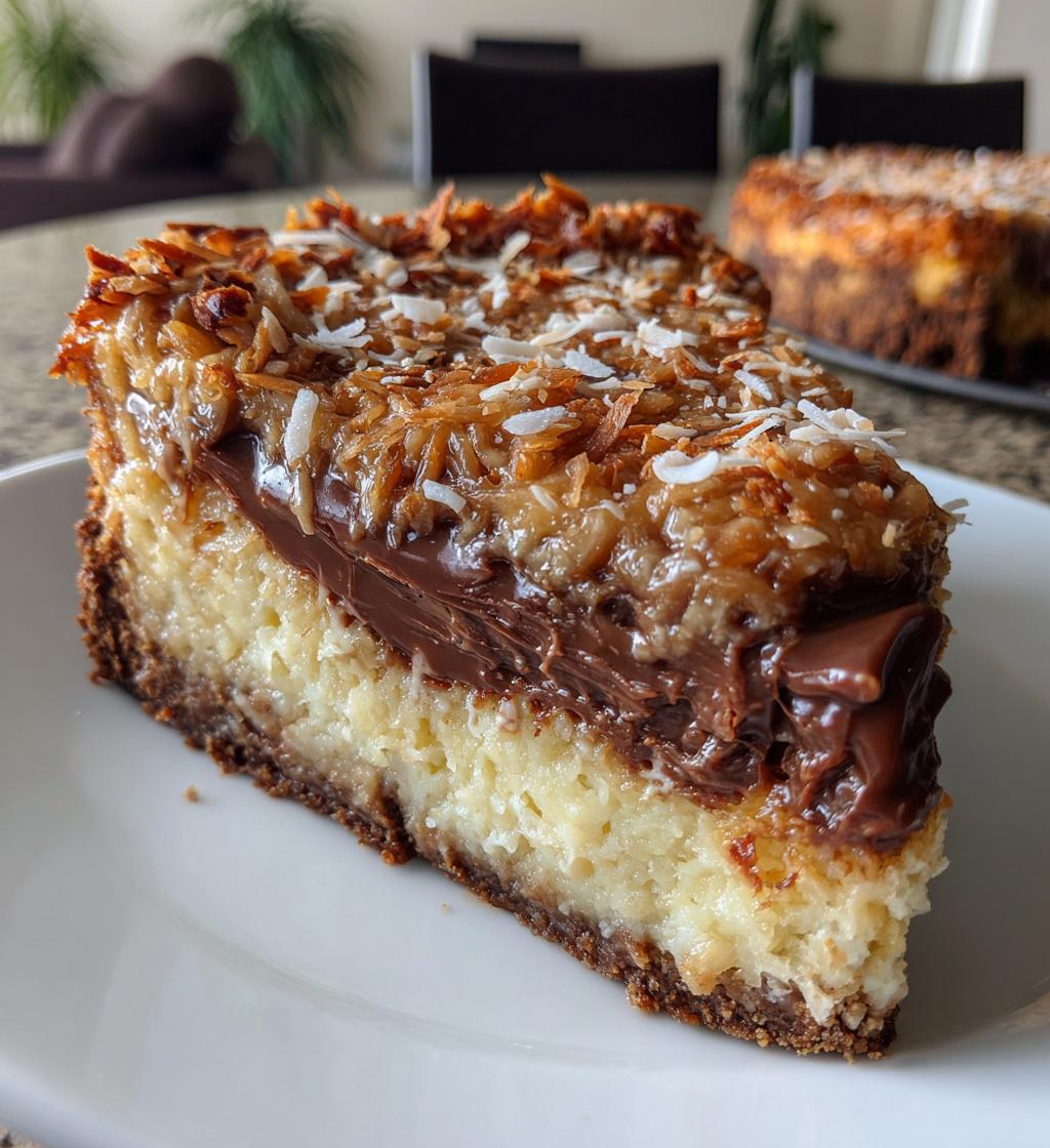 german chocolate cheesecake - detail 1