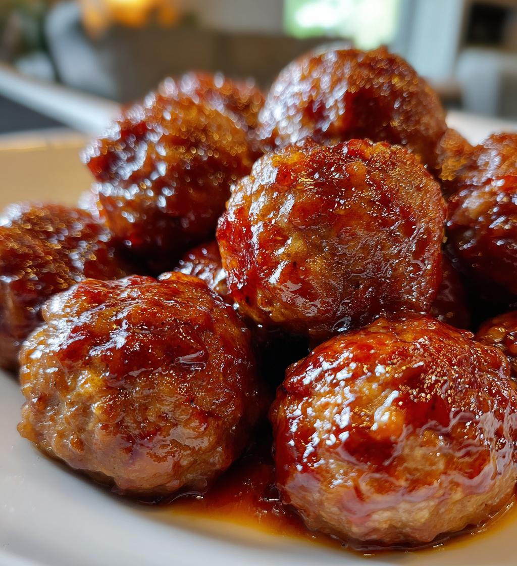 grape jelly meatballs - detail 1