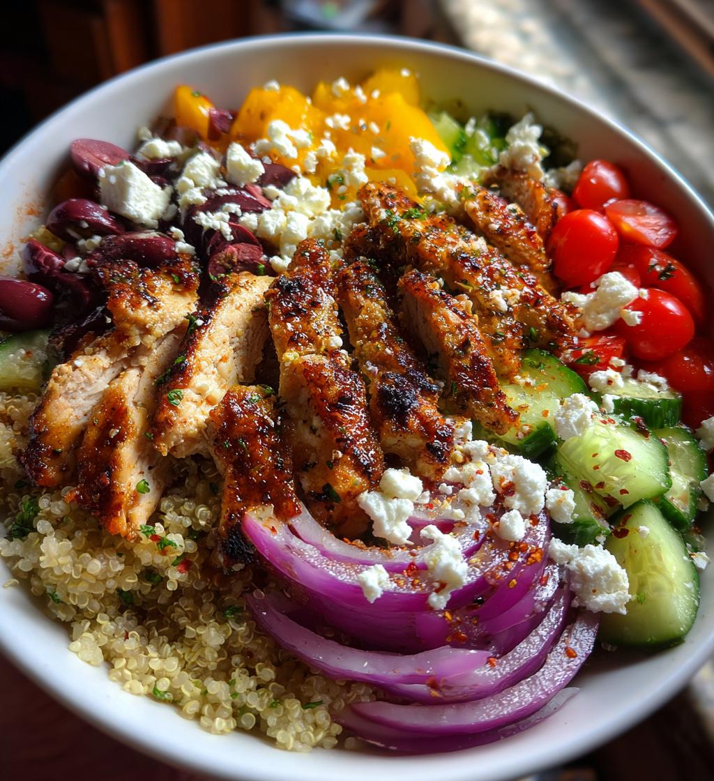 greek chicken bowls