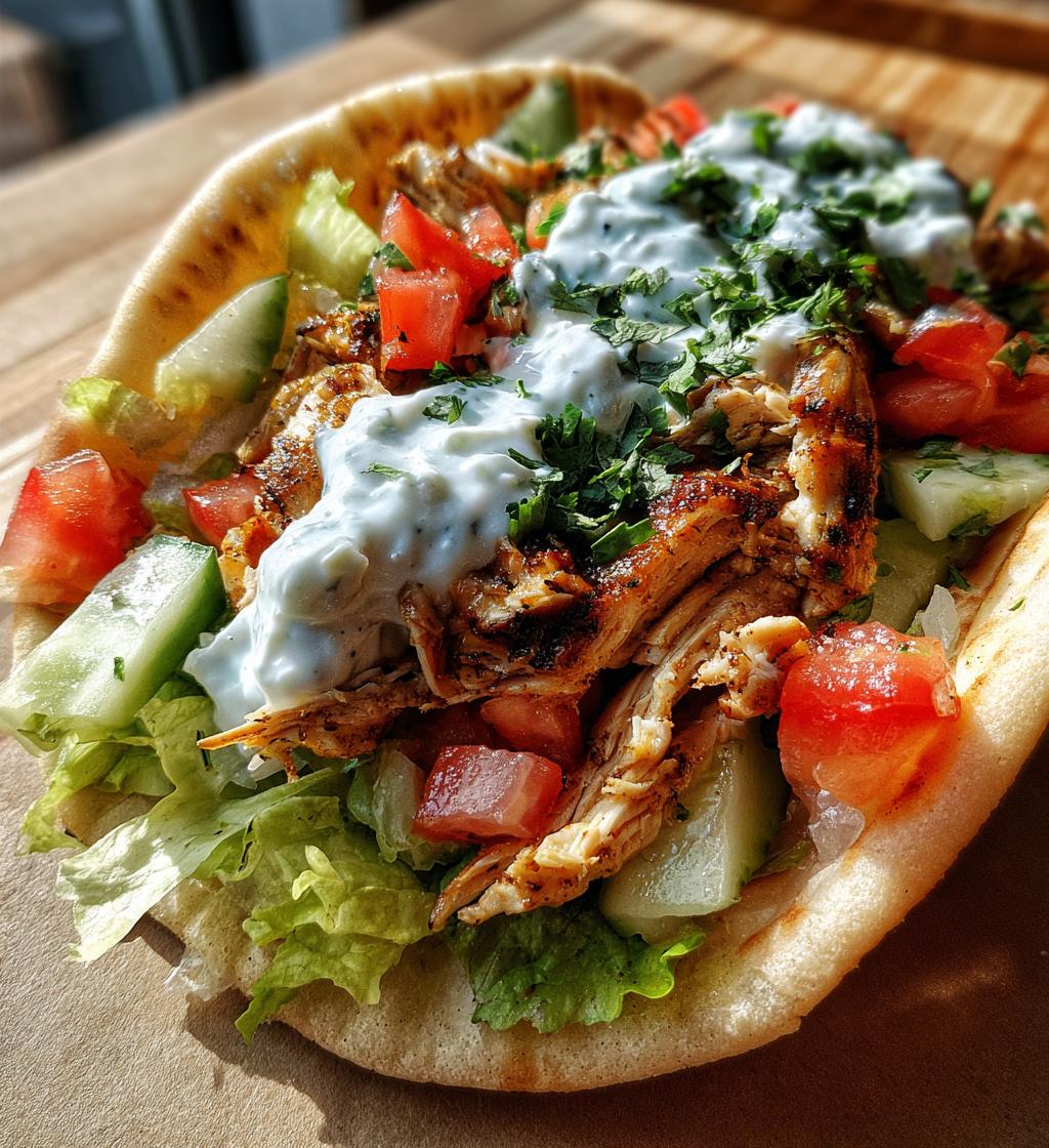greek chicken gyros - detail 1