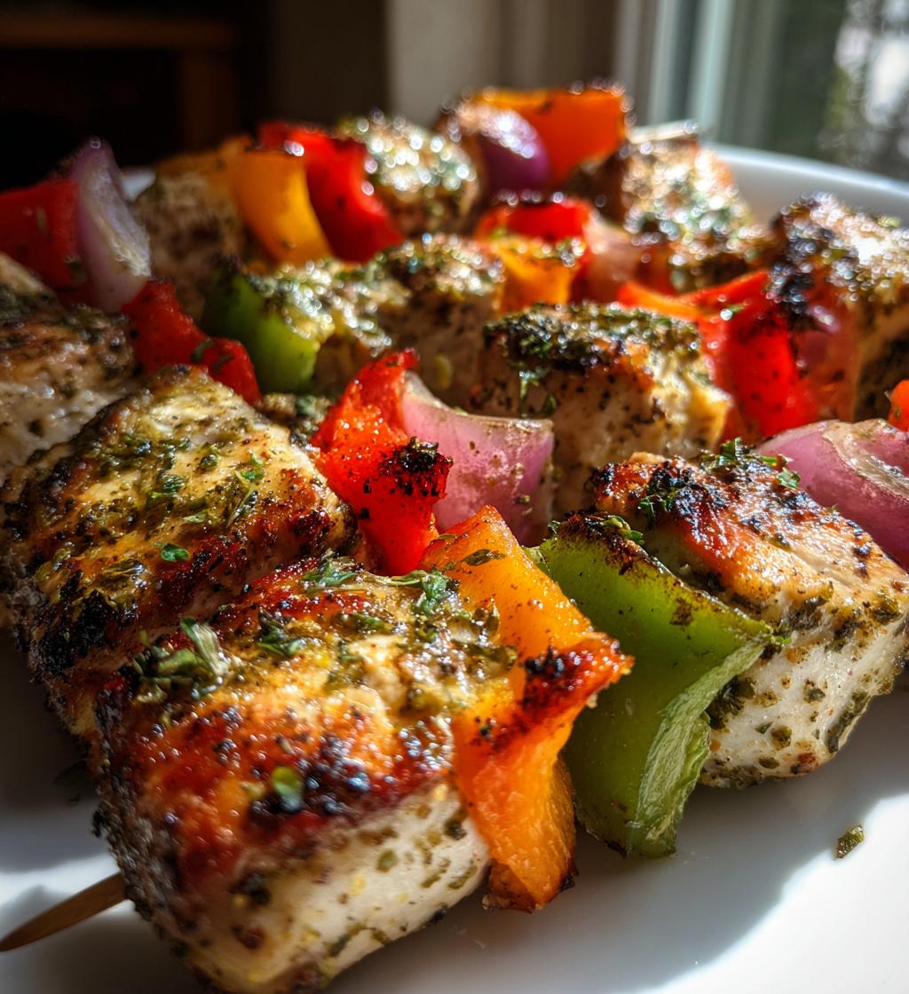 greek marinated chicken kabobs - detail 1
