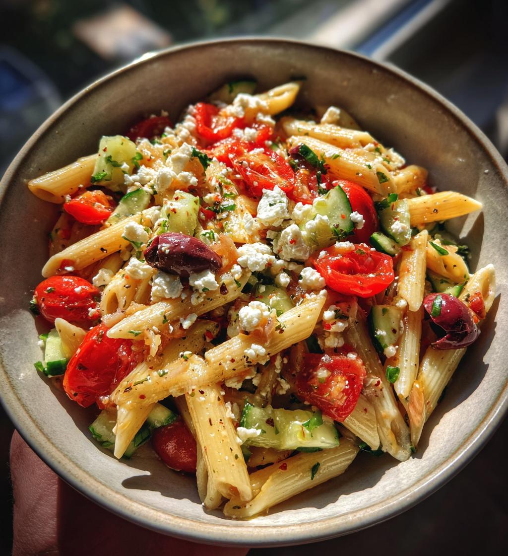 greek pasta with feta - detail 1