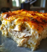 green chile chicken and rice casserole