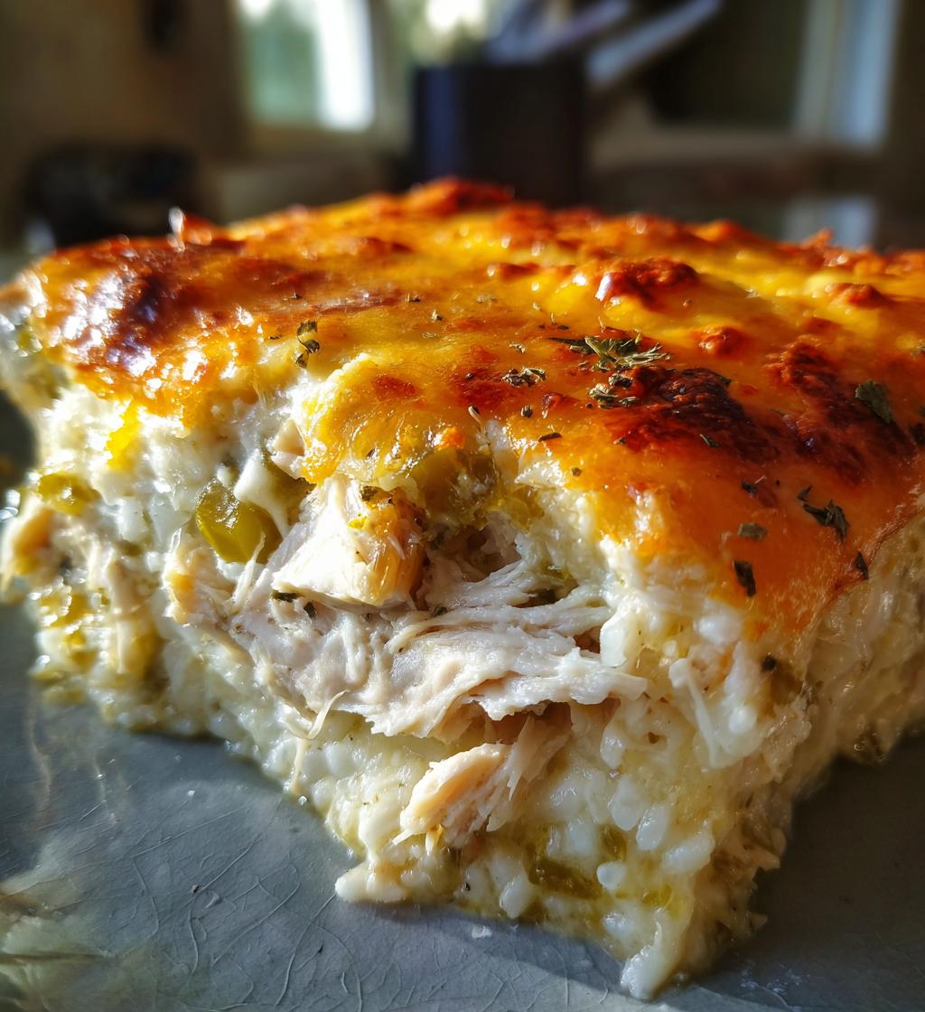 green chile chicken and rice casserole
