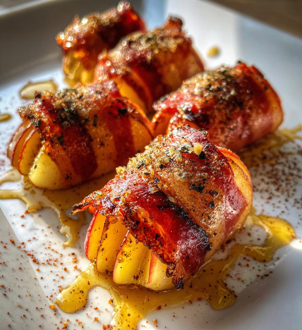 grilled apples with prosciutto and honey - detail 1