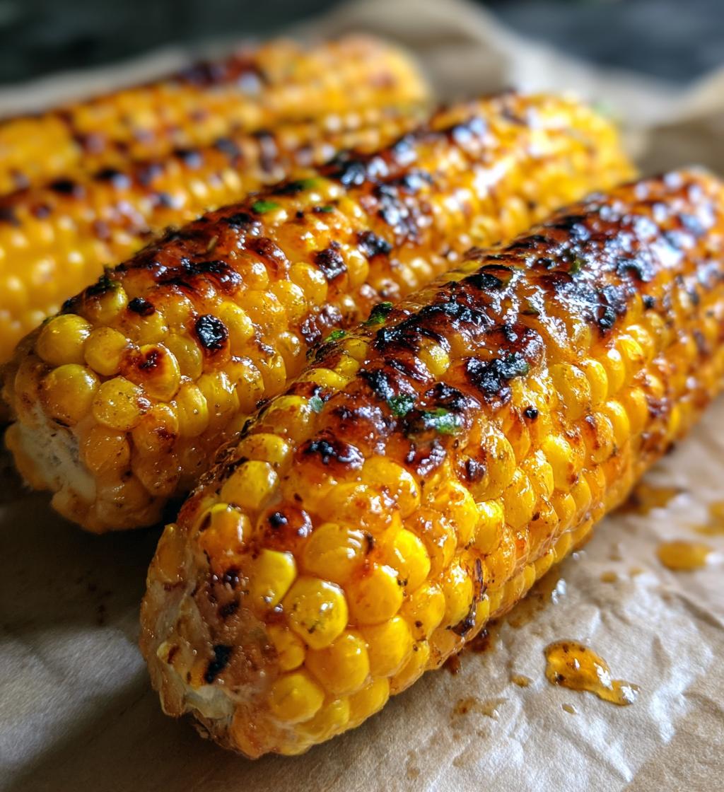 grilled corn on the cob with chili lime butter - detail 1