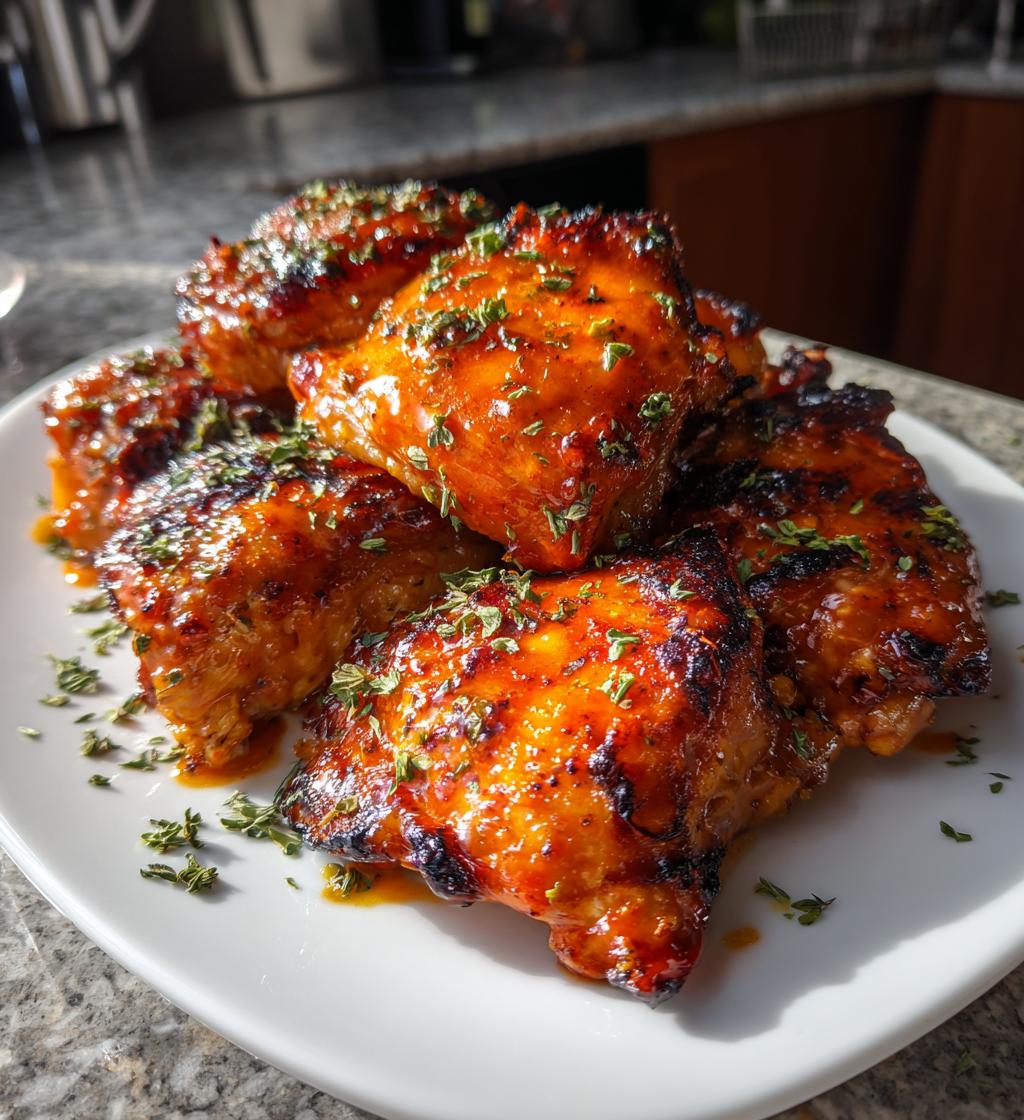 grilled honey buffalo chicken thighs