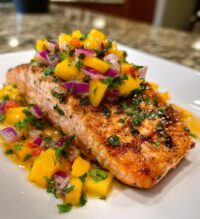 grilled salmon with mango salsa