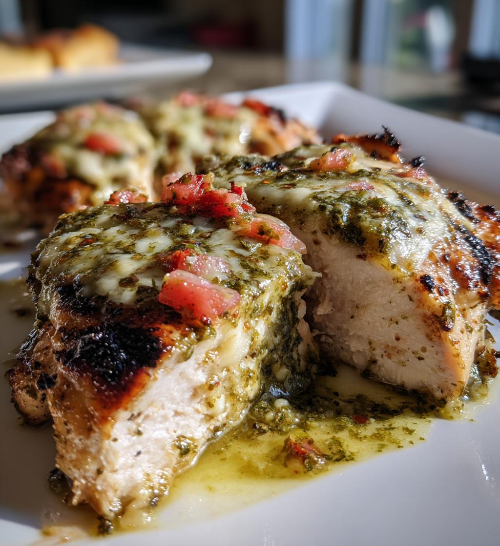 grilled salsa verde pepper jack chicken