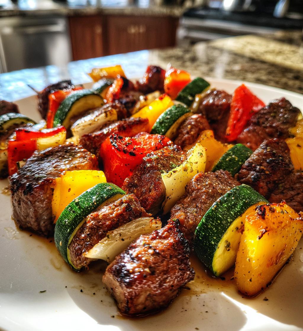 grilled steak kabobs - detail 1