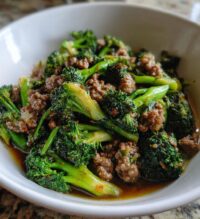 ground beef and broccoli stir fry