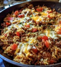ground beef and rice skillet