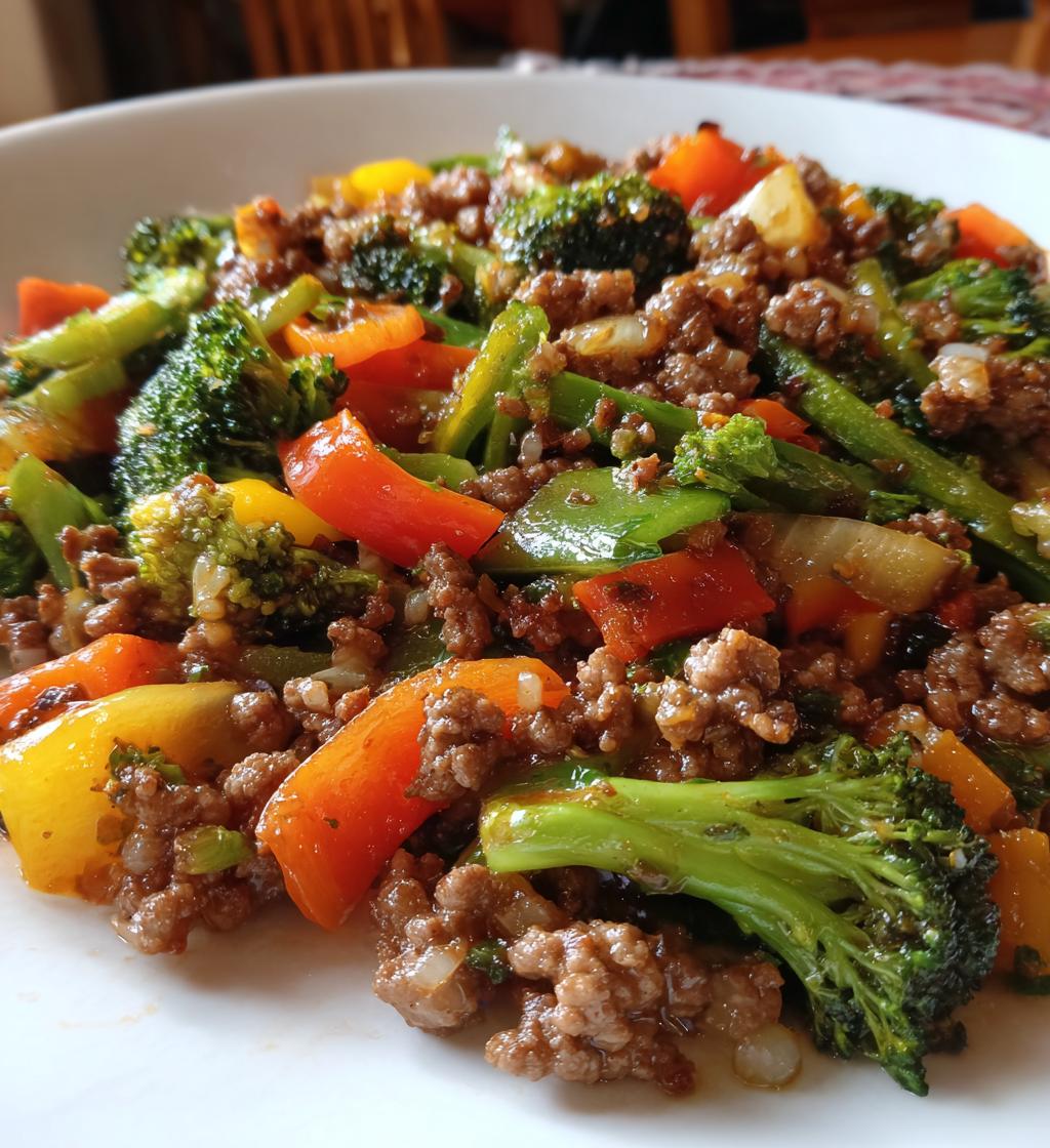 ground beef stir fry