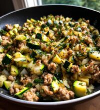 ground turkey and zucchini skillet