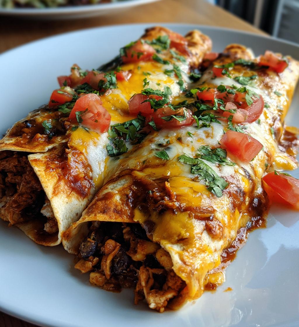 ground turkey black bean enchiladas - detail 1
