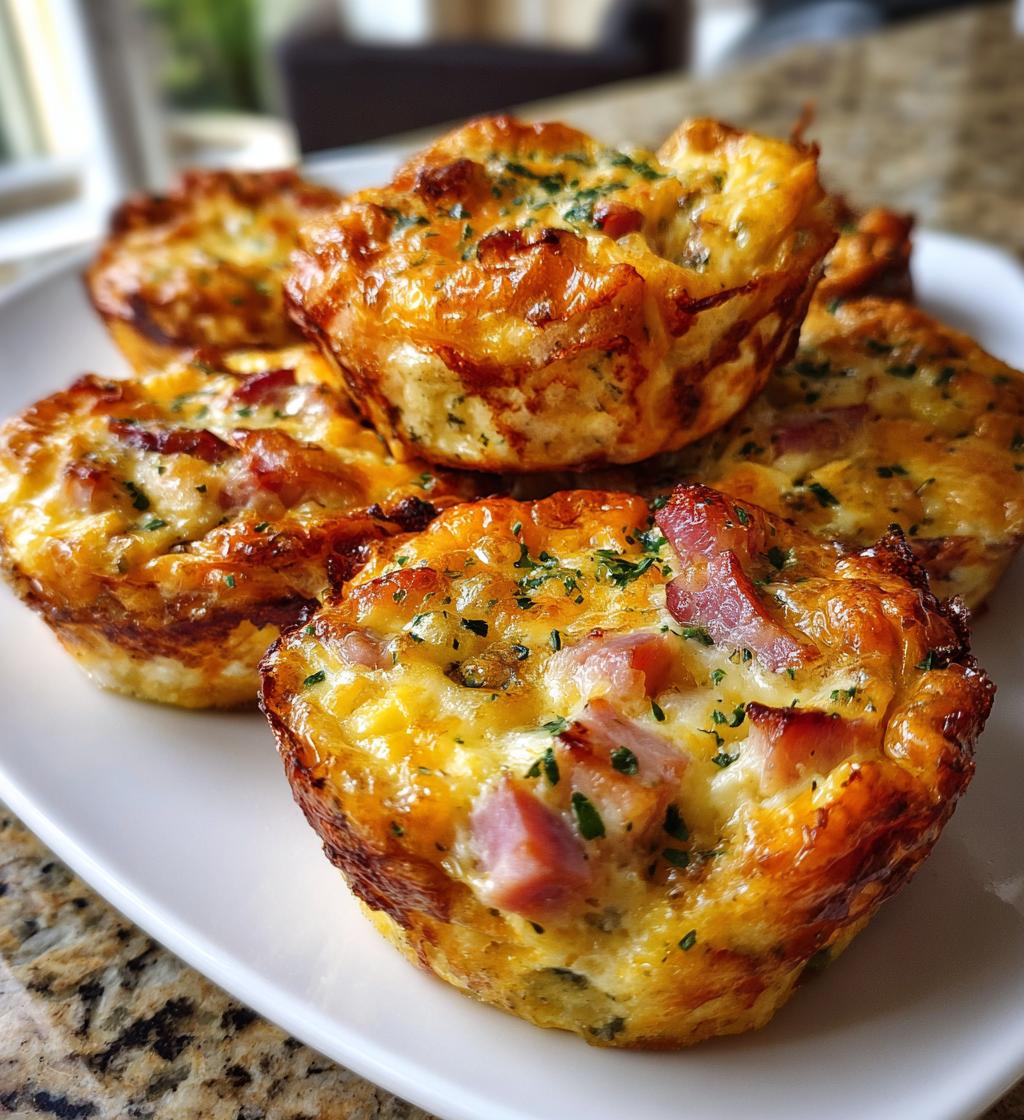ham and cheese egg cups - detail 1