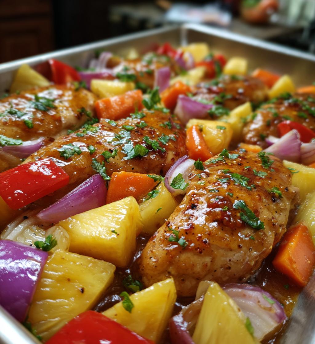 hawaiian chicken sheet pan a tropical escape for dinner - detail 1